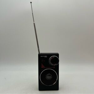 Vtg Hanimex HR 1015 Handheld Portable Radio AM/FM Works Korea Black 4.5x2.5